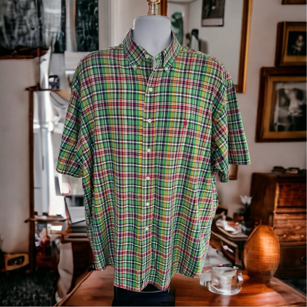 Ralph Lauren “Blake” Blue Label Short Sleeve Shirt, Vintage, Size XL